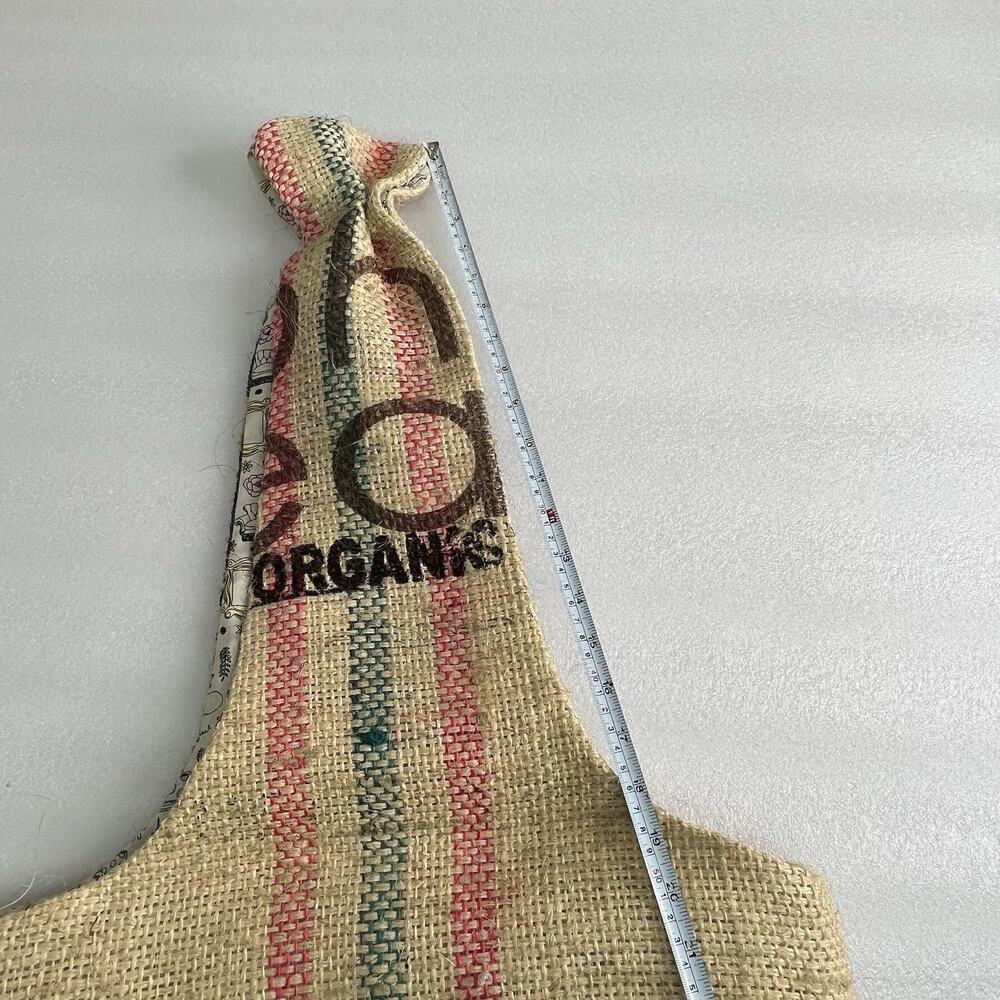 Upcycled Burlap Artisan Coffee Sack Tote Bag Jute Fabric lined Heavy‎ Coffee Art - Picture 13 of 13